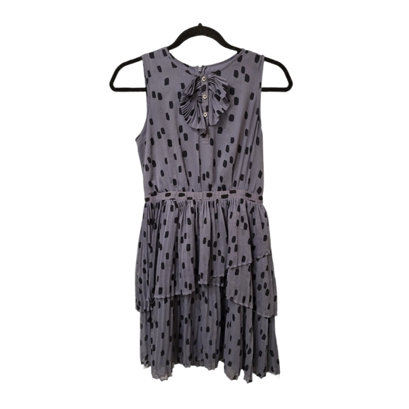 Banana Republic polka dot blue tiered dress sz 0 petite - Picture 1 of 4